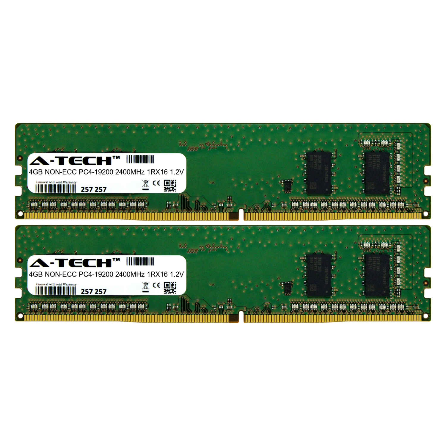 A-Tech 16GB 4x 4GB PC4-19200 Desktop DDR4 2400 MHz DIMM 1rx16 Memory ...