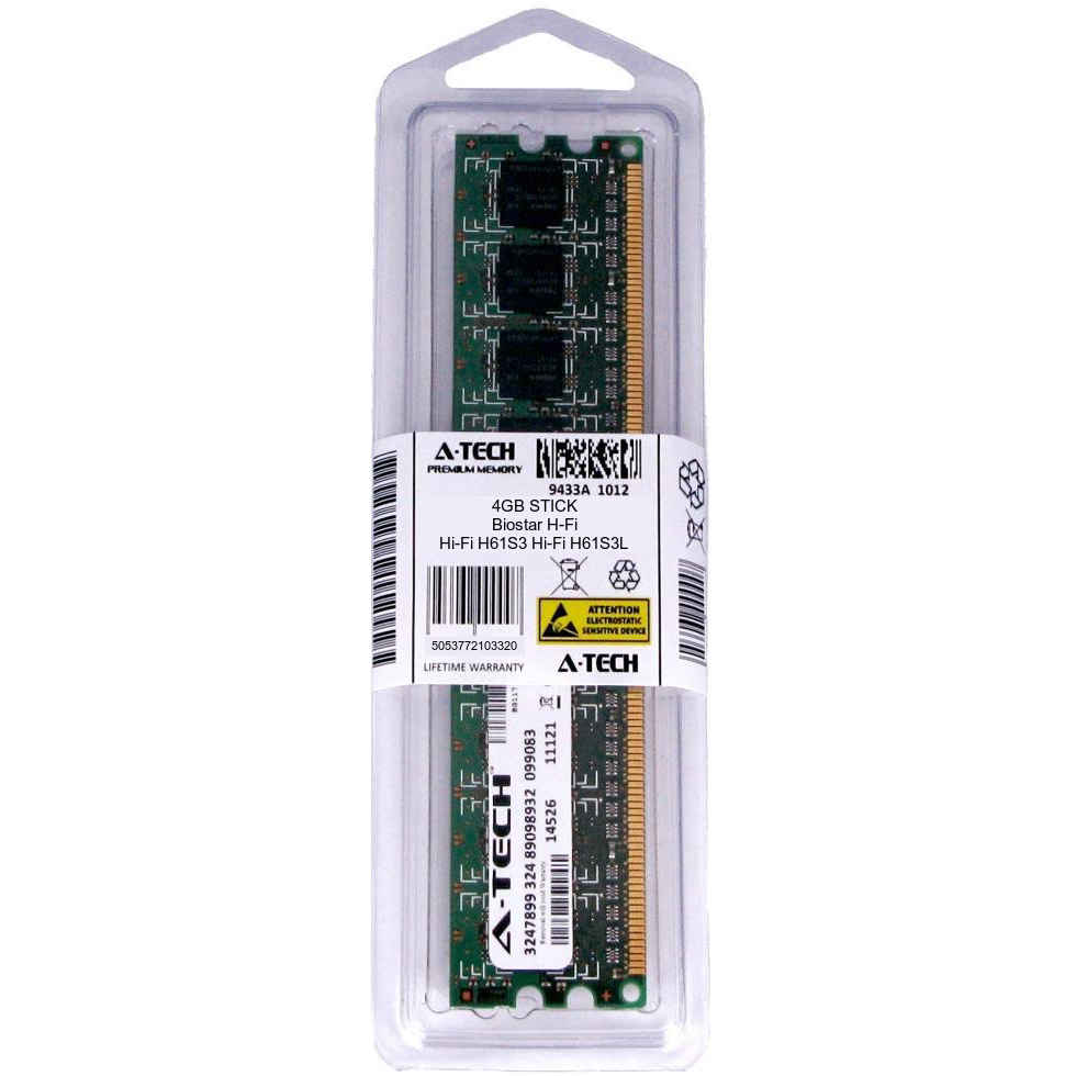 4GB DIMM Biostar Hi-Fi H61S3 H61S3L H77S H81S2 H87S3Plus P61S2 Ram Memory