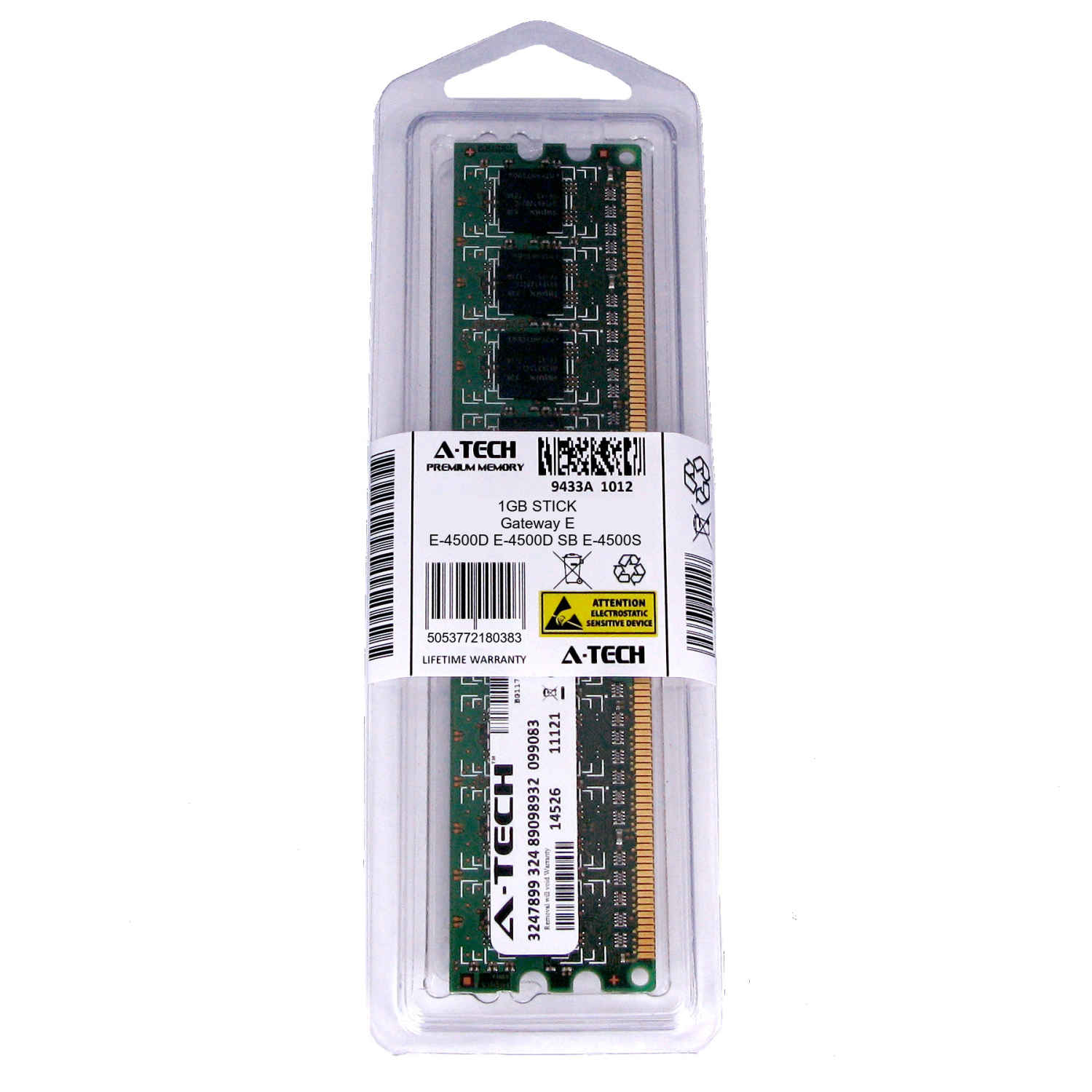1GB DIMM Gateway E-4500D E-4500D SB E-4500S E-4500S SB E-6300 Ram Memory