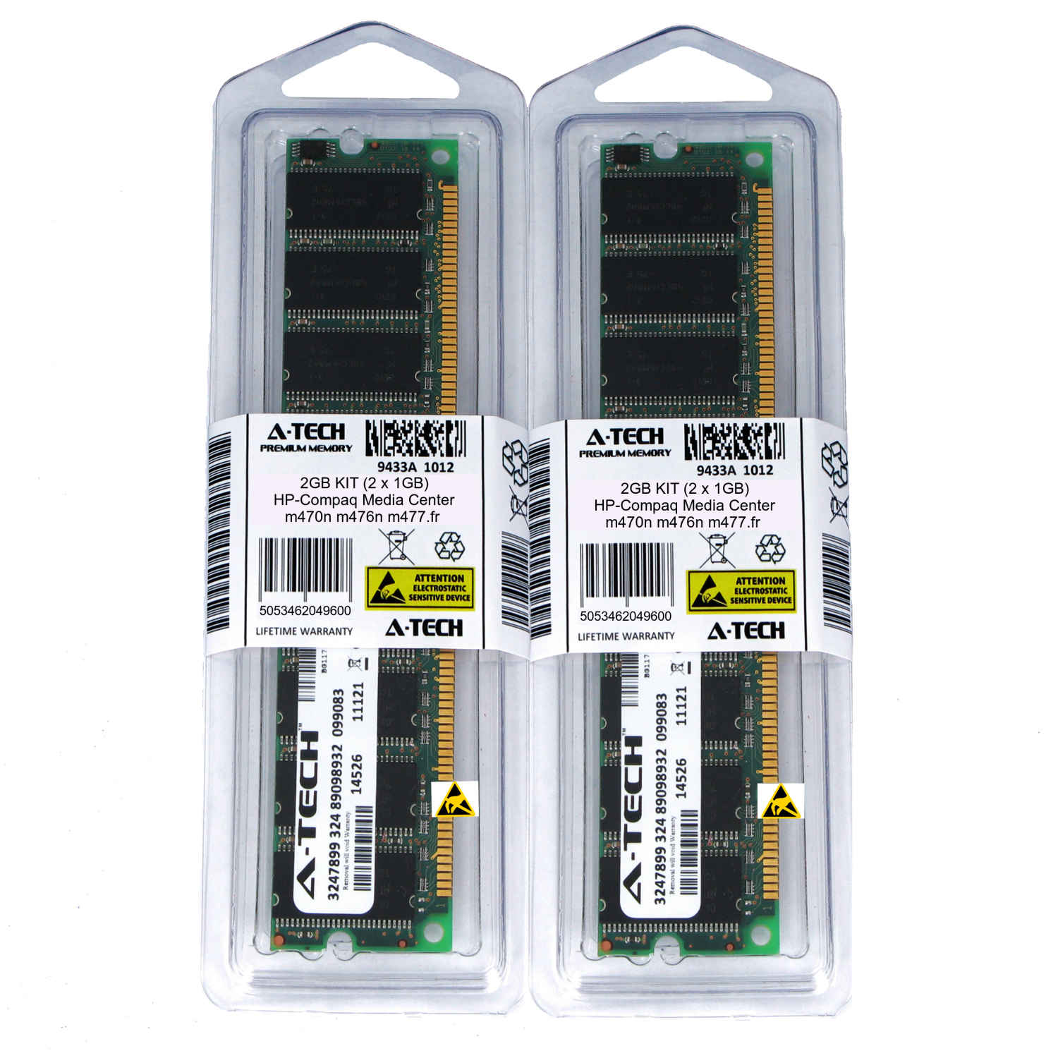 2GB KIT 2 x 1GB HP Compaq Media Center m1070n m1072n m1075 PC3200 Ram Memory