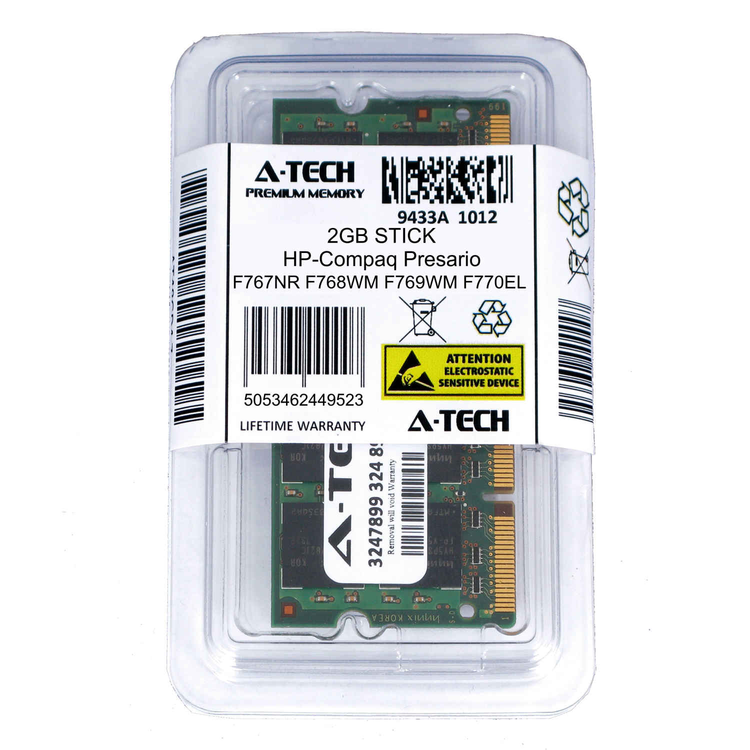1GB SODIMM HP Compaq Presario F765CA F767CL F767NR F768WM F769WM Ram Memory
