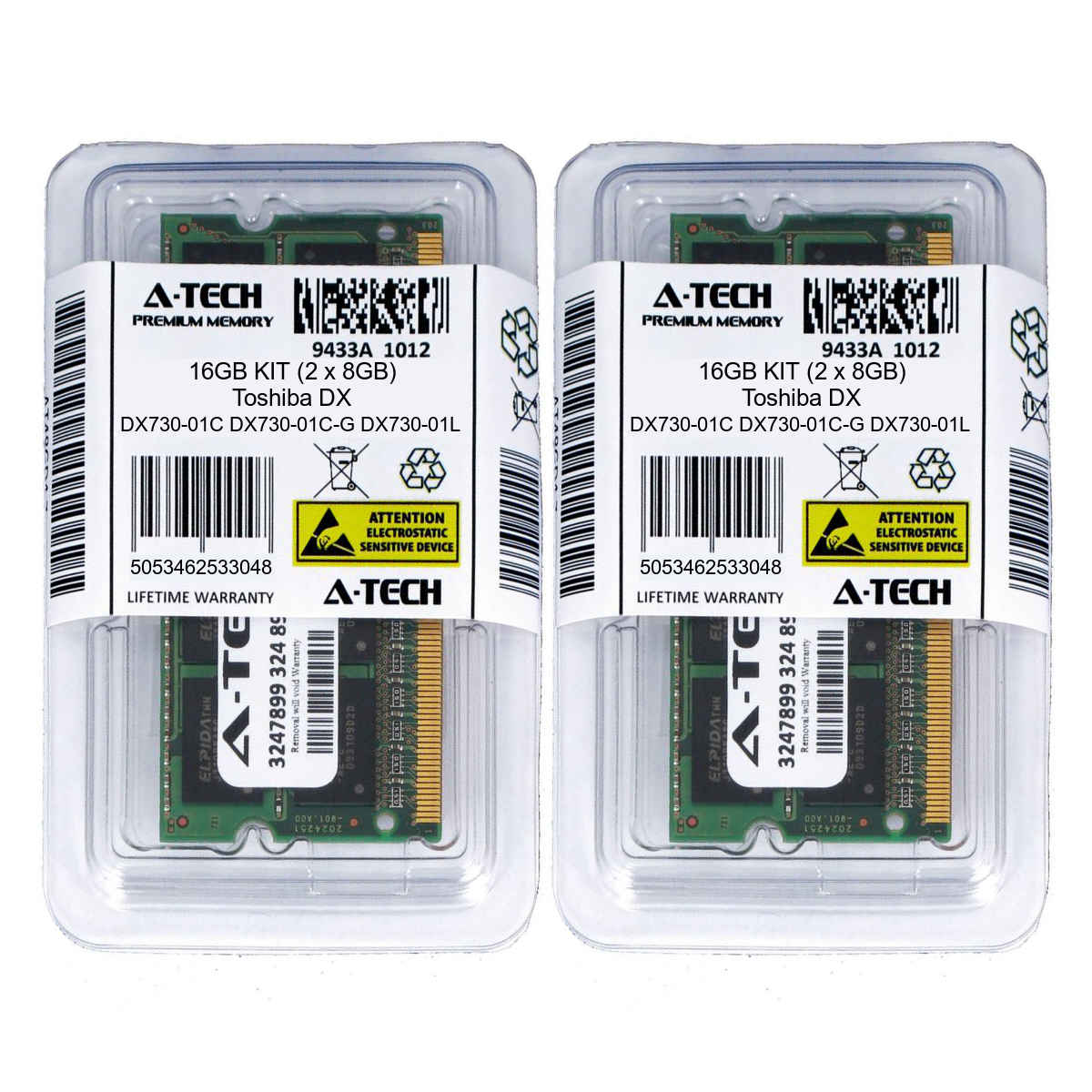 16GB KIT 2 x 8GB Toshiba DX730-ST6N03 DX735-D3201 DX735-D3204 Ram