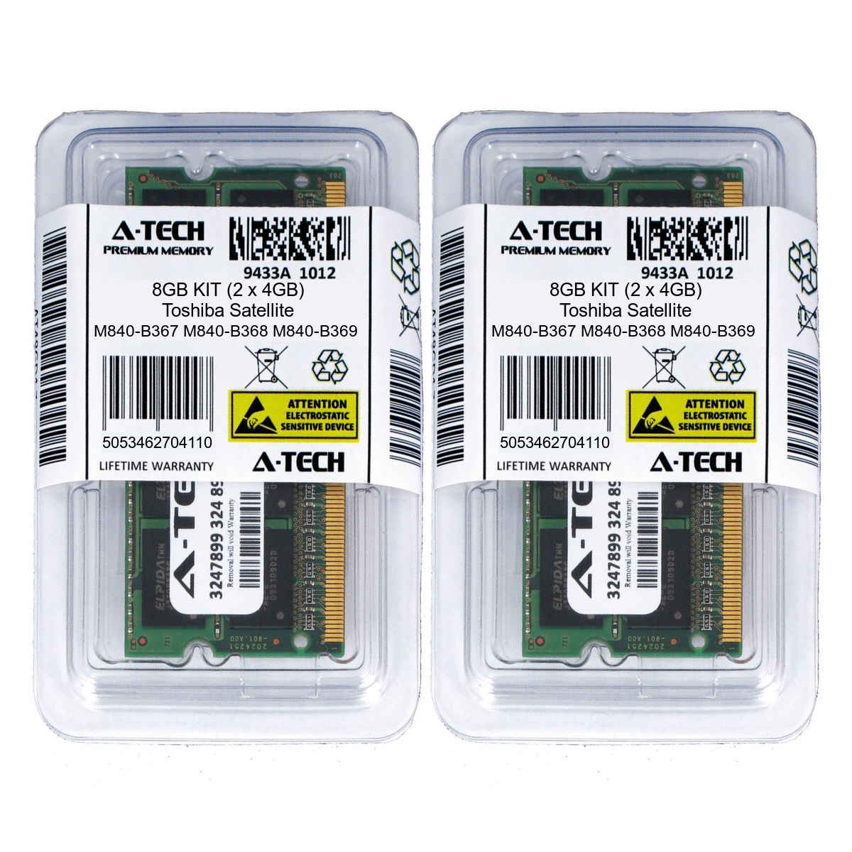 A-Tech 8GB DDR3 Laptop RAM - 1600MHz PC3-12800 SODIMM For Toshiba Satellite C55-A5308